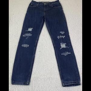 Joe's Jeans Size 12 Blue Skinny Stretch Distressed Denim Trendy